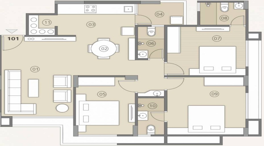 Sampad Aster Floor Plan