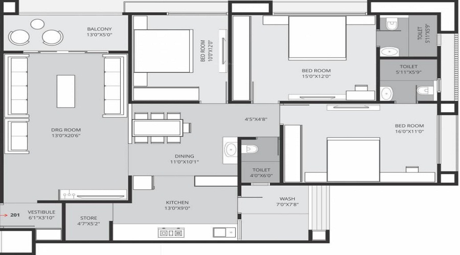 Param Pushkar Sky Floor Plan