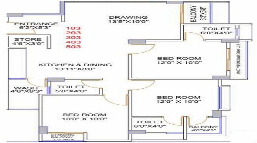 Bhavya Developers Simandhar Sharan Floor Plan