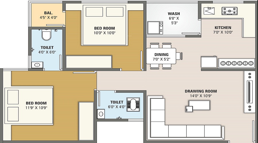 Nirman Kesar Exotica Floor Plan