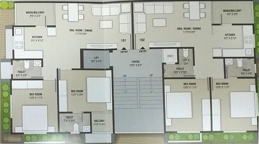 Maruti Devishyam Square Floor Plan