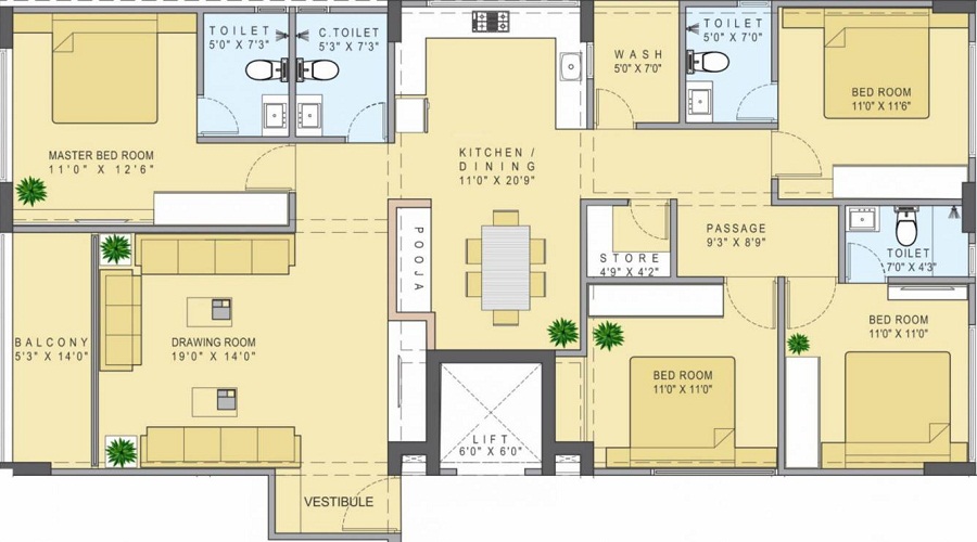 Om Aryaman Urbanville 1 Floor Plan