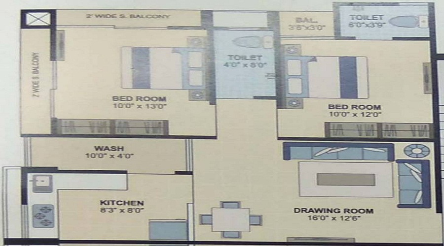 Hussaini Alif Apartment Floor Plan