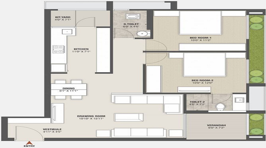 Adarsh Orchid Residency Floor Plan