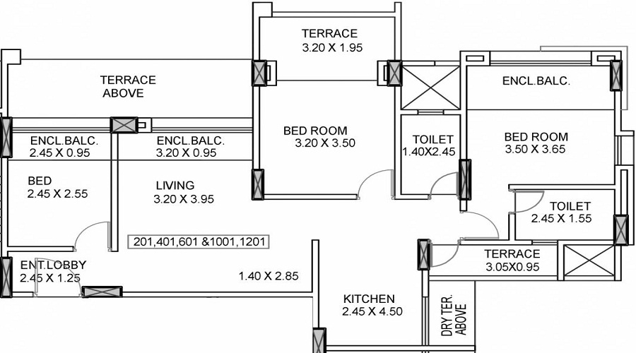 Kumar Piccadilly E Building Floor Plan