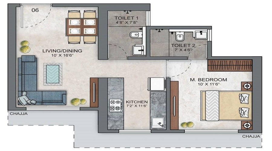 Ashar Maple B Wing Floor Plan