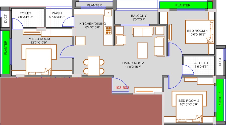 AAA Manibhadra Enclave Floor Plan