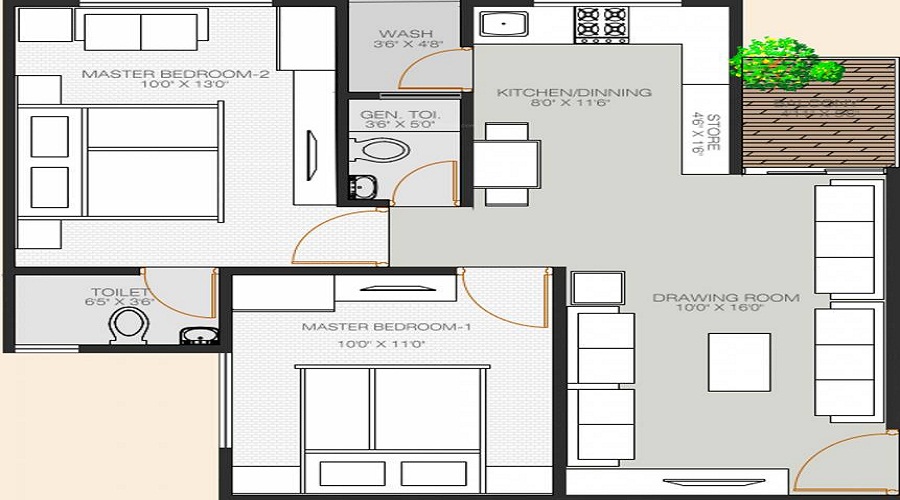 Mangalagauri Mangla Gauri Residency Floor Plan