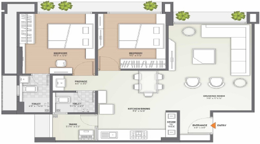 Yogeshwar Karnavati Paradise Floor Plan