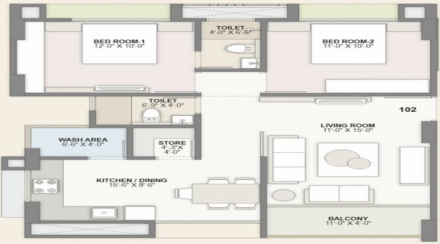 Madhav Dharti Saket Radiance Floor Plan