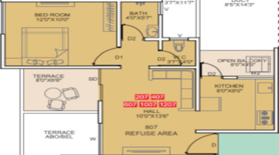 Rohan Yuva Building D Floor Plan
