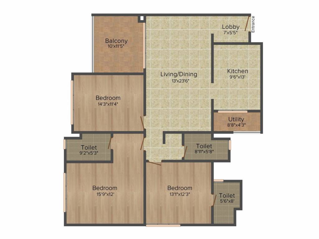 1 BHK+1T 374/sqft-carpet Sqft Apartment For Sale In Samruddhi Sneh In Ravet Floor Plan