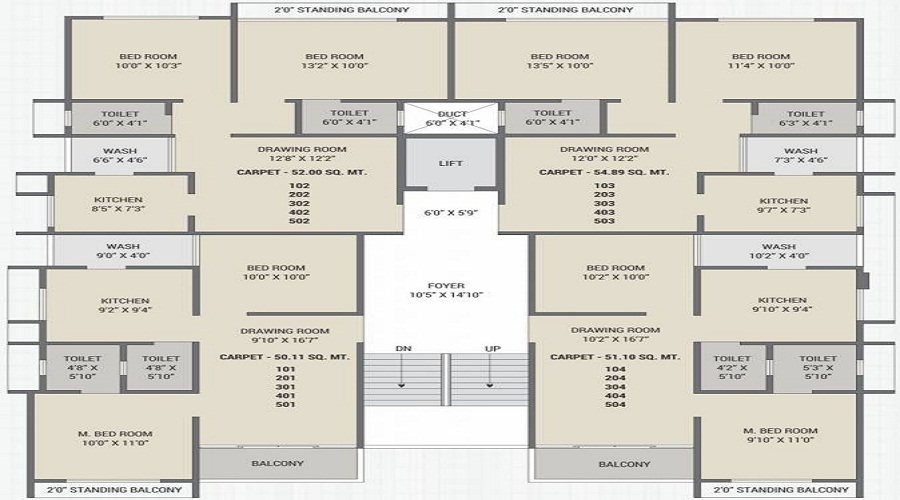 Shreeji Jaldeep Residency Floor Plan