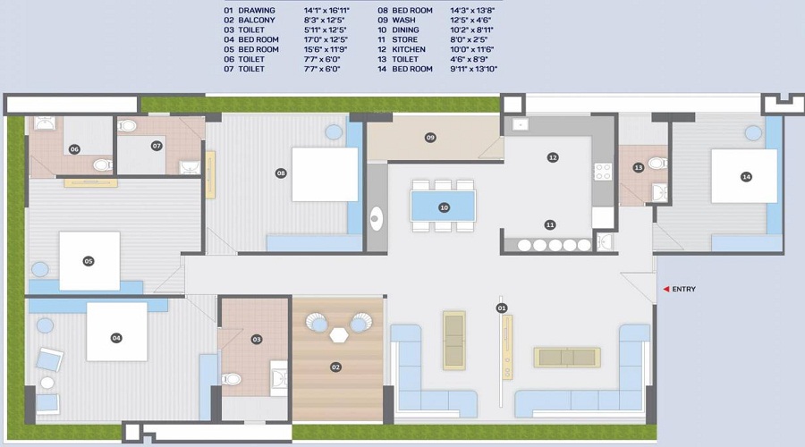 Satva 7 Floor Plan