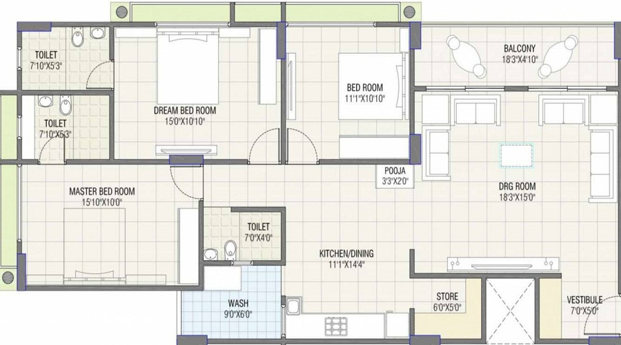 Vinayak Vikas 84 Floor Plan