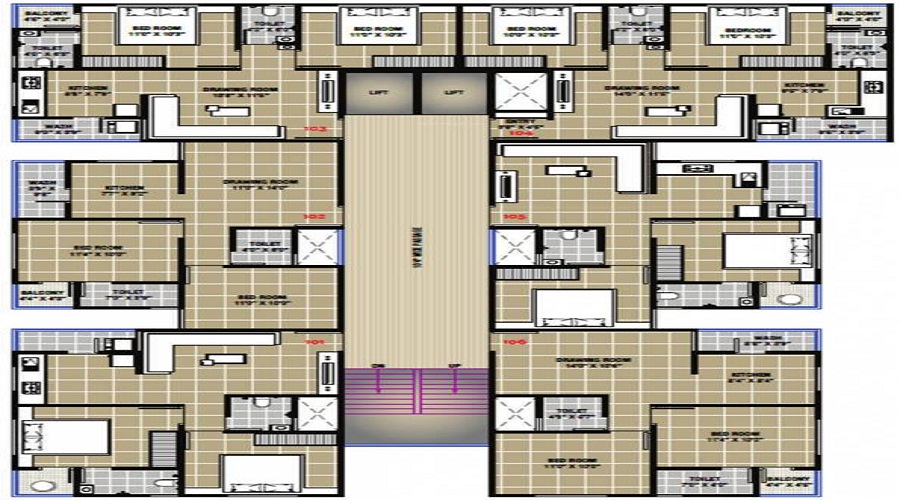 Achal Nakul Heights Floor Plan