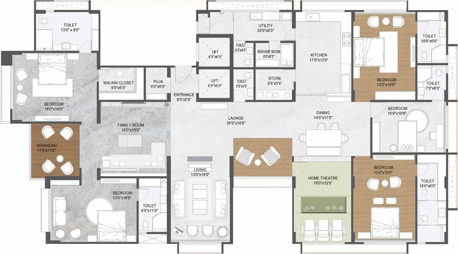 Ambar Triveni Vista Floor Plan