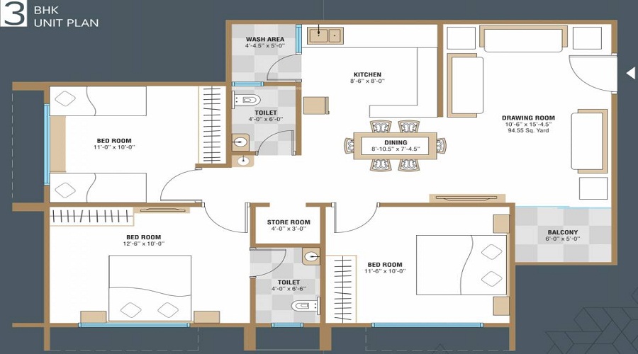 Ralsi Maighar Residency Floor Plan