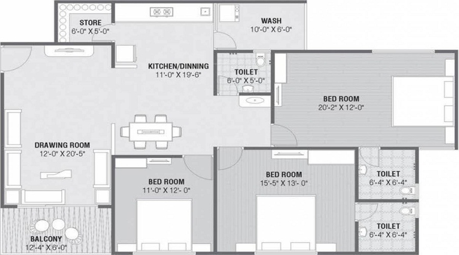 Het Shivalik Heights Floor Plan