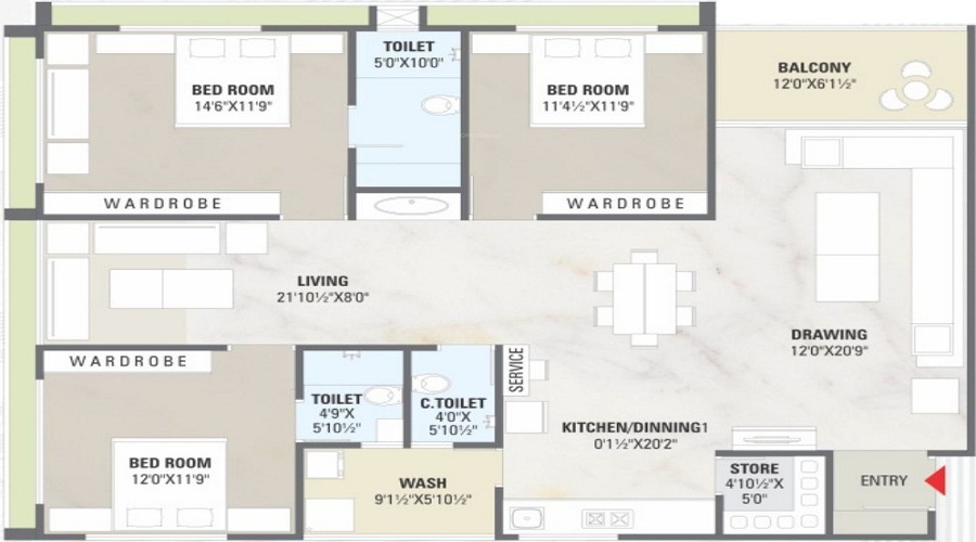 Kalp Fortune Rhythm Floor Plan