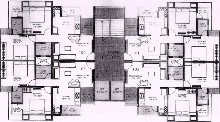 1 BHK+1T 399/sqft-carpet Sqft Apartment For Sale In Raghav Mangalya Sapphire In Vastral Floor Plan