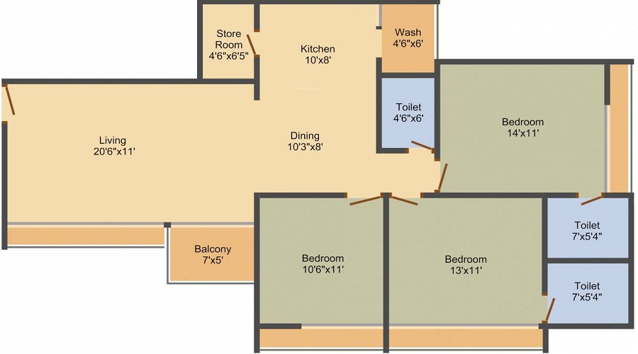 B Desai Apoorvam Floor Plan