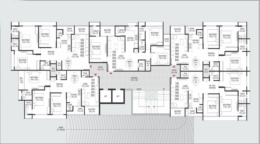 Hiradhan Tripad Flat Floor Plan