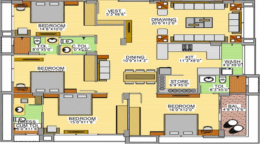 Moksha Santerian Glory Floor Plan