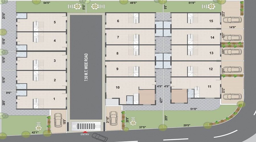 Om Shiv Bunglows Floor Plan
