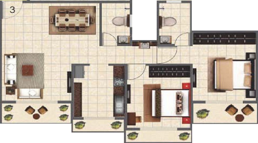 Tharwani Solitaire Floor Plan