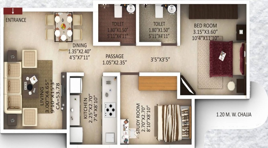 Raghvendra Empire Floor Plan