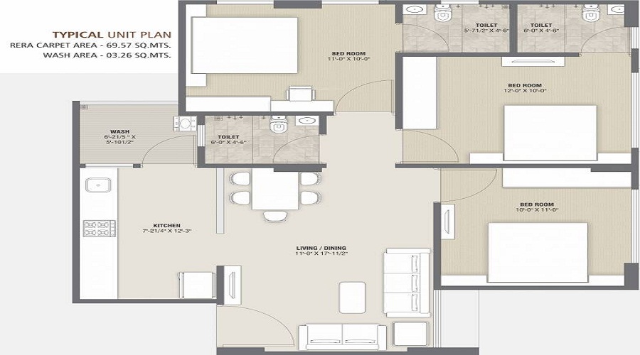 Vimla Daffodils Tower Floor Plan
