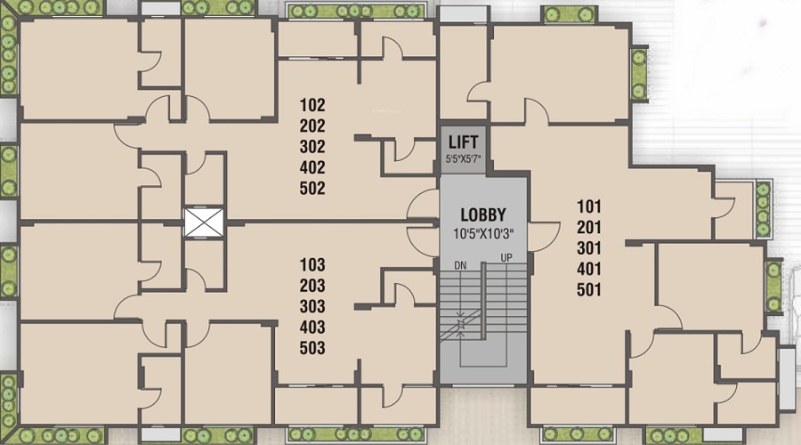 V P Akshar Amrut Floor Plan