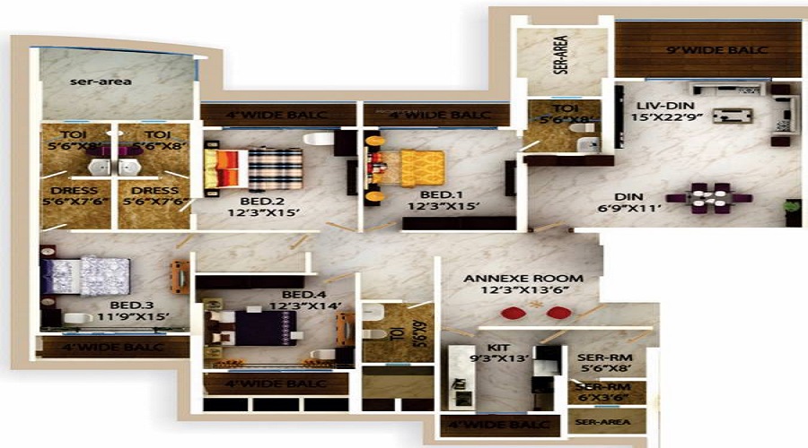 Jaycee Bhagtani Krishaang Floor Plan