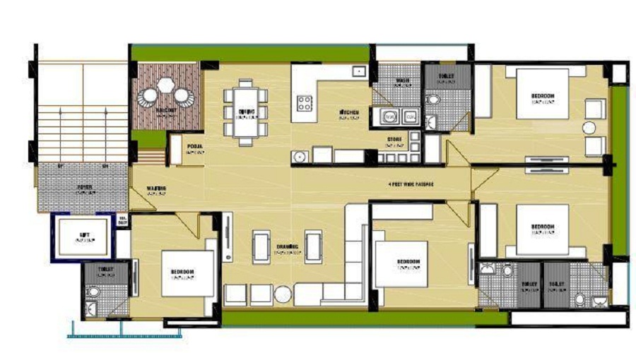 Sarkar Shrey Residency Floor Plan