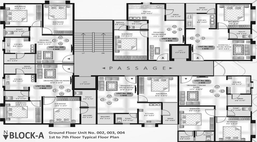Sakar Raj Residency Floor Plan