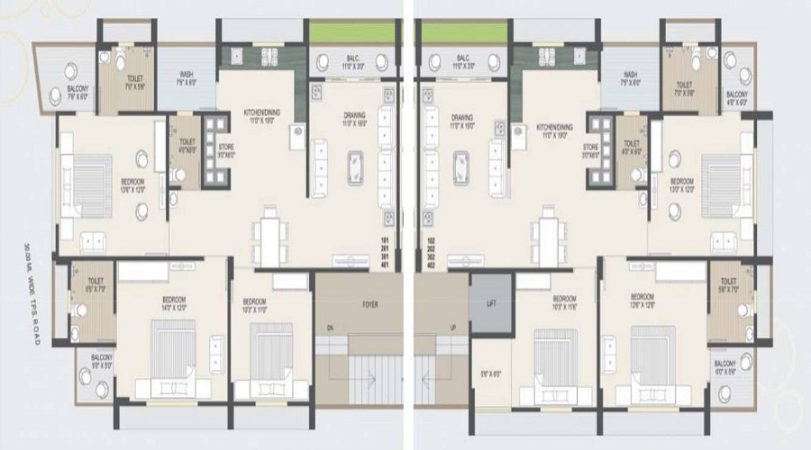 B M Divyakunj Parisar Floor Plan