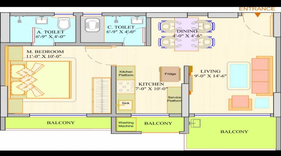 Dange Dange Crown A Wing Floor Plan