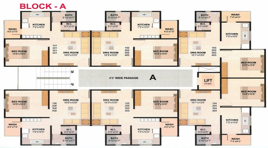 Shree Gajanand Shreenath Residency Floor Plan