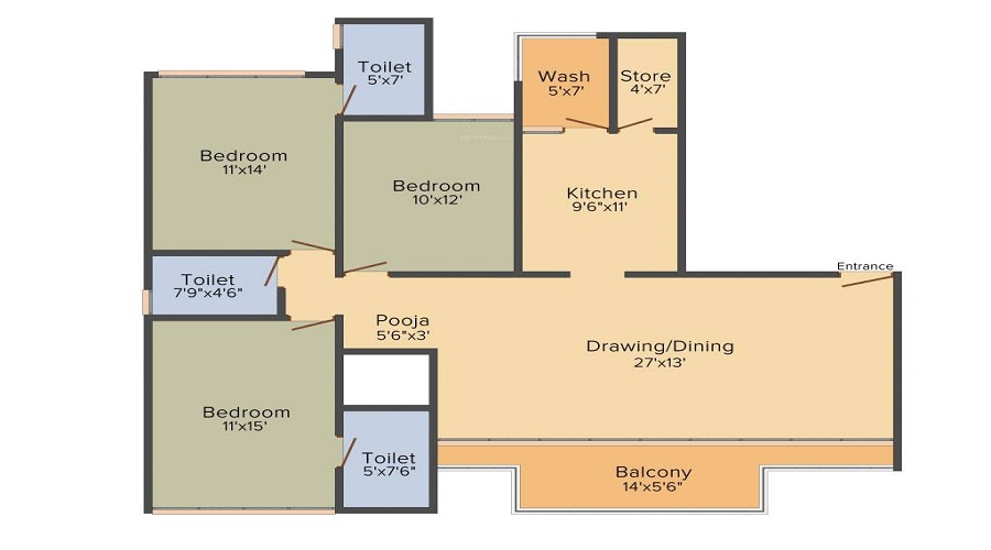 Radhe Homes 42 Parkview Floor Plan