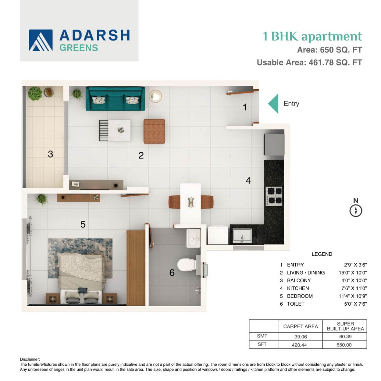 Adarsh Greens Floor Plan