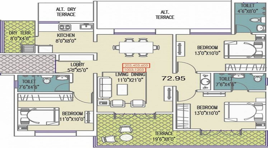 Mittal Sun Exotica Phase 1 Floor Plan