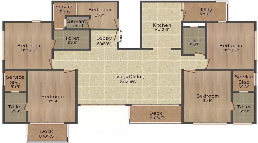 DVL Anandibaug Phase II B Wing Floor Plan