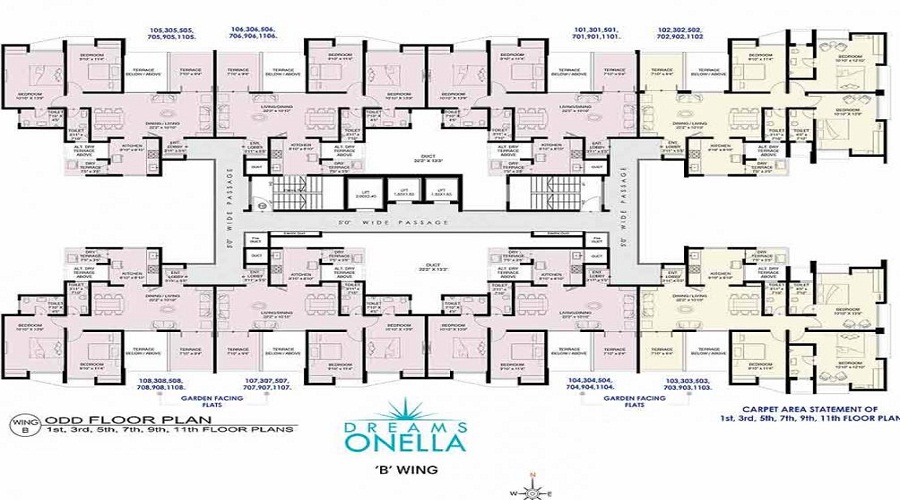 Dreams Corporation Onella B Wing Floor Plan