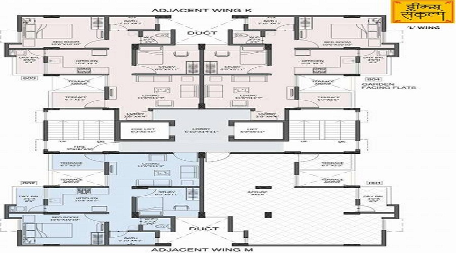 Dreams Corporation Sankalp L M Wings Floor Plan