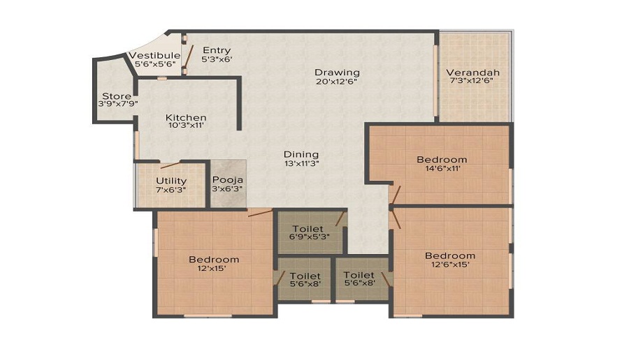 Aastha Everest Empire Floor Plan
