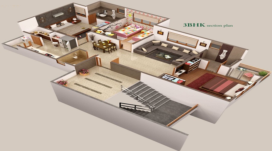 Videocon River Height Floor Plan