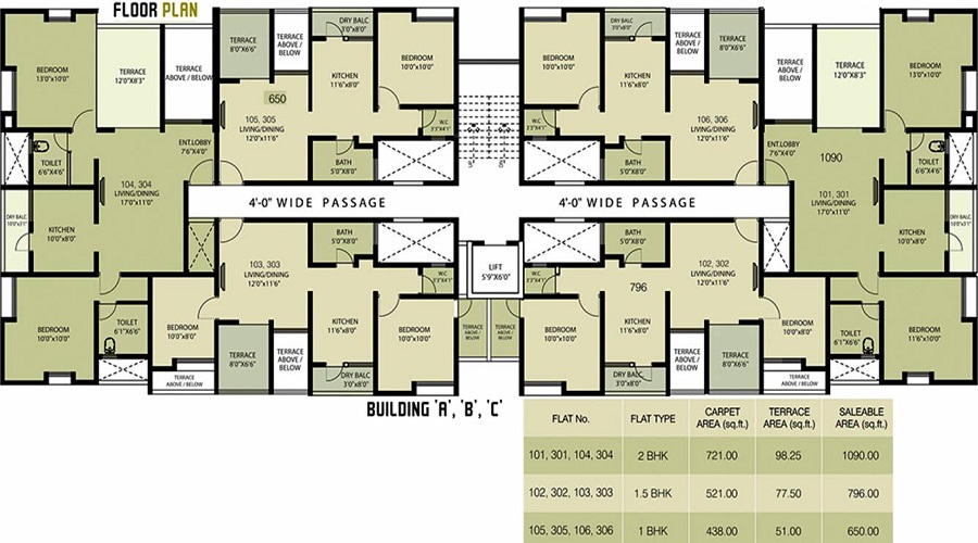 Balaji Casa Height Floor Plan