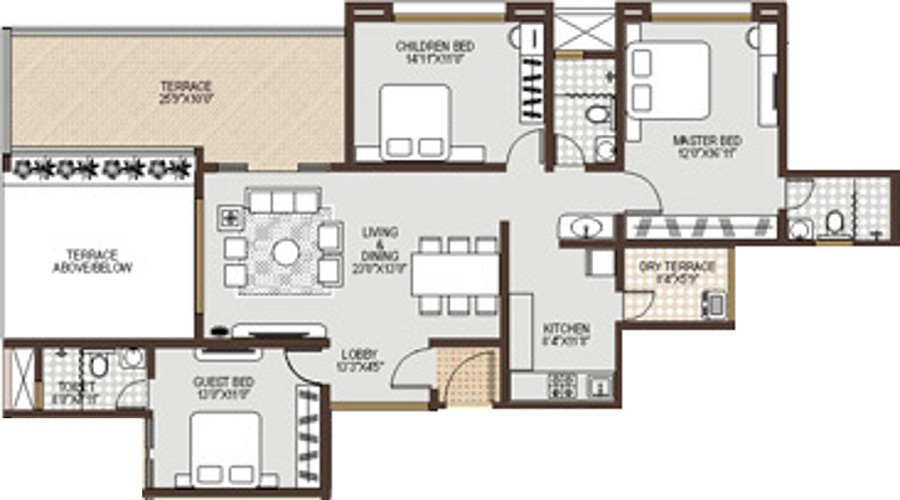 Happy 9 Ramnagar Floor Plan