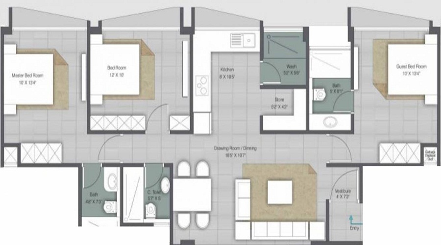 Saffron West Urbana Floor Plan